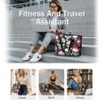 thumbnail image 5 of Tote Bag for Women - Skulls with Fire Pattern Shoulder Bag - Large Utility Work Duffle Bag with Zipper Handbag for Travel, Work, Sprots, 5 of 5
