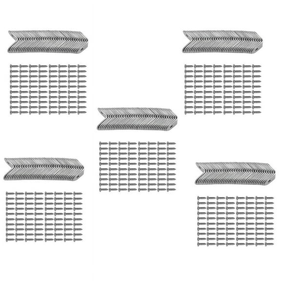 200PCS L Bracket Corner with 400PCS Screws, Corner Bracket, Angle Bracket Fastener for Wood Furniture Bedframe Cabinet