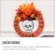thumbnail image 4 of Inteprter Guirnalda de calabaza de Halloween, hojas de arce, conos de pino, calavera, aro de felicitación, cabeza de esqueleto de madera, colgador de Kits de decoración para fiestas Cráneo Inteprter HA069486-02, 4 of 6