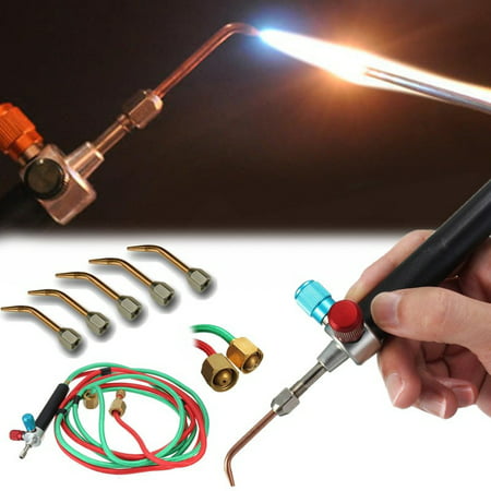 Jewelry Repair Micro Tool Mini Gas Torch Welding Scode Kit Oxygen Soldering Cutting Equipment Flexible Hoses Set with 5