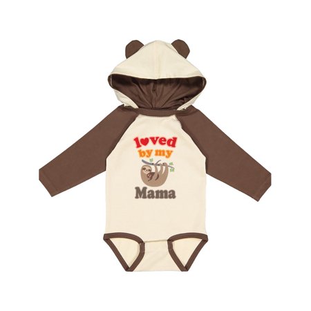 

Inktastic Mama Loves Me Baby Sloth Gift Baby Boy or Baby Girl Long Sleeve Bodysuit