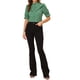 thumbnail image 2 of Blusa de cuello alto con botones y volantes para mujer INSPIRE CHIC, de manga corta, color verde, 2 of 7