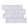 thumbnail image 2 of Tack Tile Peel & Stick Vinyl Backsplash Subway White (Pack of 3), 2 of 4