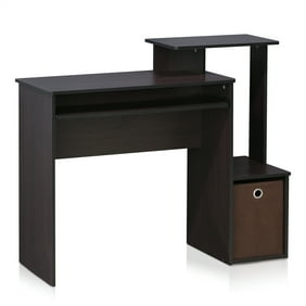 Mainstays L Shaped Desk With Hutch Espresso Walmart Com