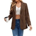thumbnail image 3 of Langwyqu Womens Casual Blazers Open Front Lapel Collar Work Office Jacket, 3 of 5