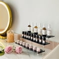 thumbnail image 3 of Acrylic Riser Black Acrylic Shelf Riser 3 Tier Perfume Organizer Cologne Display Stand Large Cupcake Stand Shelf for POP Desserts Holder Collection Cosmetic Products Tabletop Use 12"X8"X6", 3 of 6