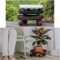 thumbnail image 4 of SUTENGDA Support pour Plantes de 11” avec Roues Pivotantes Support pour Plantes Robuste sur Roulettes pour Jardinières Base à Roulettes pour Plantes pour Pot de Fleurs Intérieur Extérieur Noir, 4 of 7