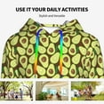 thumbnail image 4 of Salouo Avocado Pattern Hoodie Sweatshirts for Women, Autumn Pullover Hoodie Workout Sweat Women's Long Sleeve Preppy Sweatshirts-Medium, 4 of 7