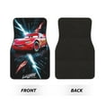 thumbnail image 2 of 4 Pieces Car Floor Mat Set Lightning McQueen Protection Full Sets Universal Fit for SUV Sedans Vans Trucks, 2 of 7