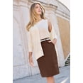 thumbnail image 2 of Jessica London Women's Plus Size Stretch Cotton Chino Skirt, 2 of 3
