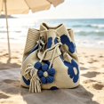 thumbnail image 4 of Handmade Crochet Flower Tote,Knit Floral Purse Bag Boho Woven Beach Handbags Crossbody Shoulder Bag for Women Vacation, 4 of 7