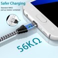 thumbnail image 6 of Hootek USB Charging Cable, 2 Pack Fast Charging Micro USB Charging Cord 6FT, Micro USB Cable Android Charging Cables, Phone Charger Cord High Speed Android Phone Charger Cable, White, 6 of 7