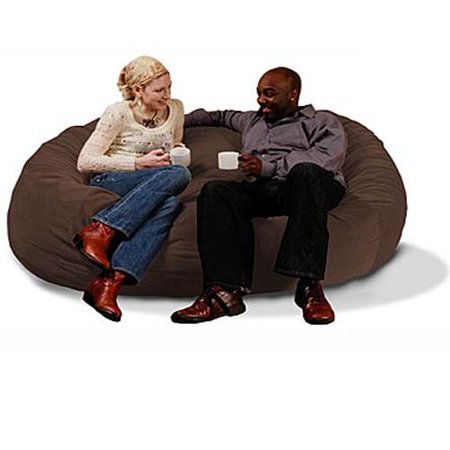 Jaxx 6 ft. Chocolate Microsuede Foam Lounger