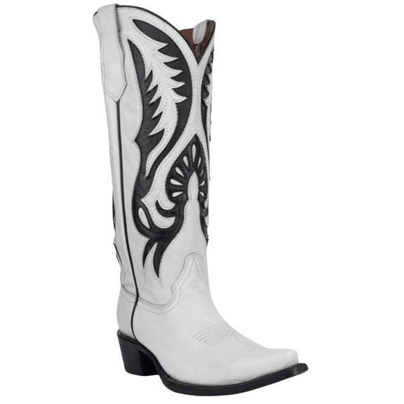 Circle G Women's Inlay Western Boot Snip Toe - L6067 8 M  US