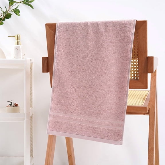 Mictong Pink 120G Pure Cotton Towels -4 Pieces, 13.39X29.53 Inches Soft And Highly Absorbent Bathroom Hotel Towels, Gym Kitchen Multifunctional Towels