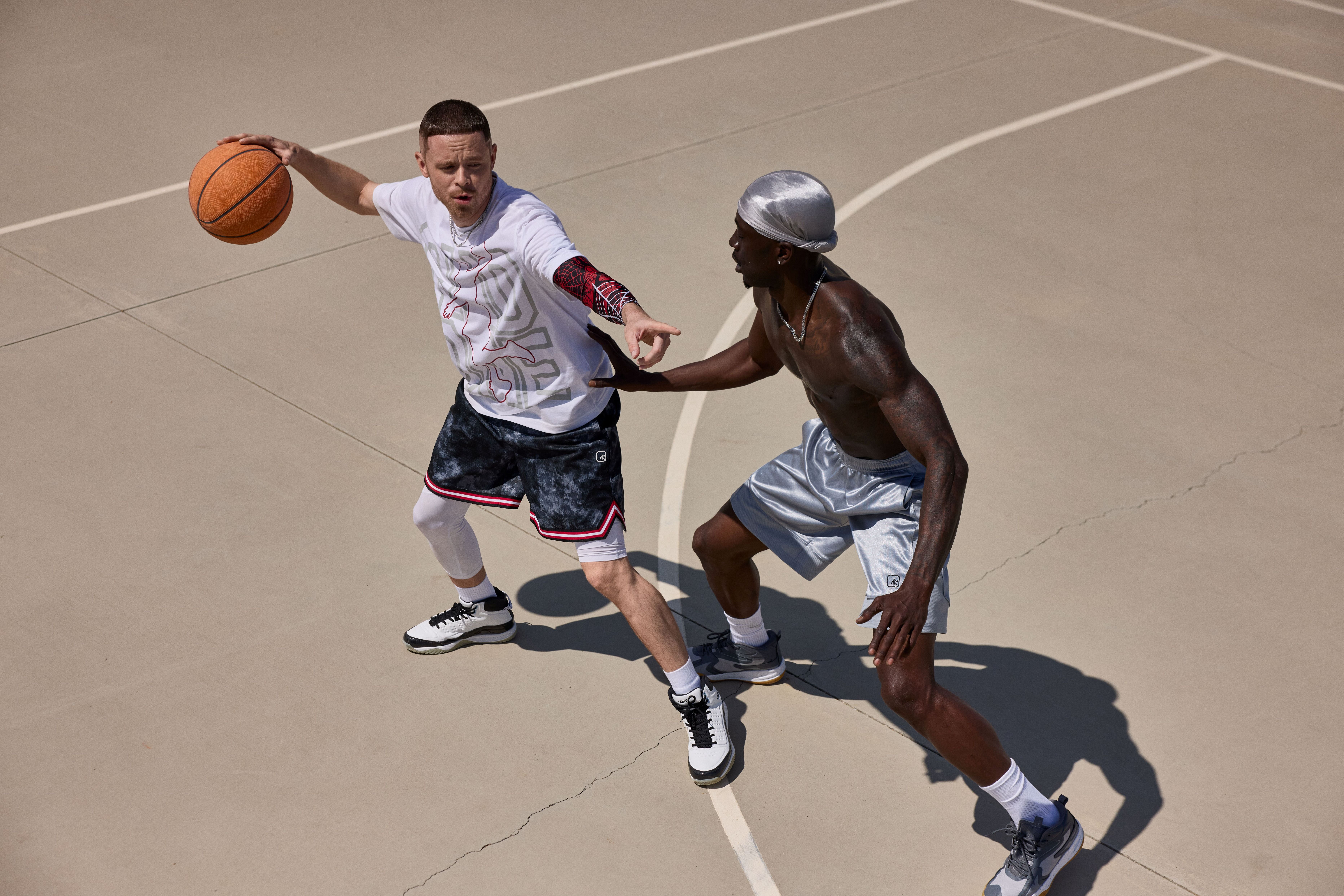 AND1 Men's and Big Men's All Court Short, 11" inseam, up to Size 5XL