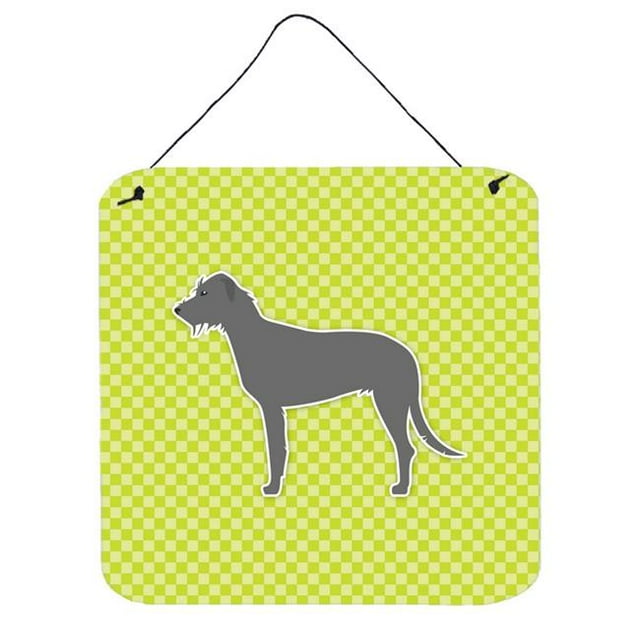 Irish Wolfhound Damier Vert Impressions Murales Ou de Porte