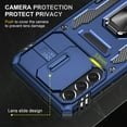 thumbnail image 5 of Dteck for Samsung Galaxy S22 Plus Slide Camera Protection Case,Magnetic Kickstand Slip Guard Grids Pattern Hybrid Shock Bumper Slim Cover.For Samsung Galaxy S22 Plus,Navyblue, 5 of 7