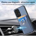 thumbnail image 3 of Carbon Fiber Patterned Case for Samsung A53 5G, Wallet case with [360°Rotation Ring Kickstand] Credit Card Holder,PU Leather Shockproof Cover Women Men for Samsung Galaxy A53 5G, Blue, 3 of 8