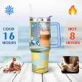thumbnail image 4 of Mug with Handle and Straws 40 oz Stainless Steel Lemon Travel Coffee Mug Birthday Present for Men Dad Son Husband Gifts for Him/Her Coffee Mugs, 4 of 7