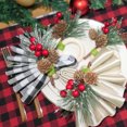 thumbnail image 4 of Anillo de Servilleta de Mesa de NaviDad, Anillo de Servilleta de Pino Coneño Hecha A Mano 6pcs Único para Fiesta de Cumpelaños, 4 of 7
