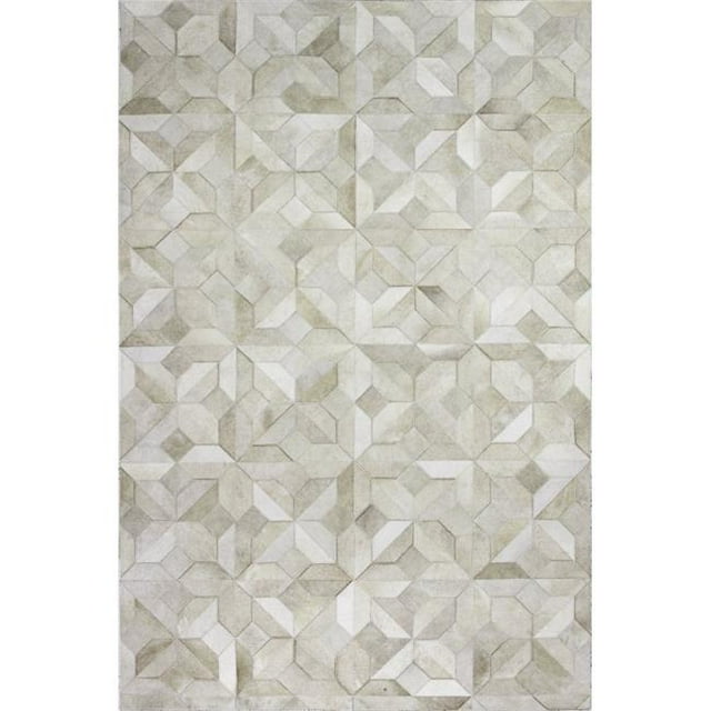 Bashian H112-CA-5X8-H40 5 x 8 ft. Santa Fe Collection Contemporary Leather Hand Stitched Area Rug, Camel
