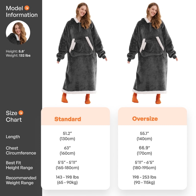 Joyfy Wearable Blanket Hoodie in Dark Grey photo 8