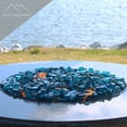 thumbnail image 4 of Blue Ridge Brand 1" Reflective Fire Glass Cubes - Professional Grade Fire Pit Glass Squares - Aqua Blue - 50 Pound, 4 of 6