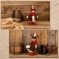 thumbnail image 3 of Mini Goose Clothes for 7 Inch Goose Statue,Knitted Denim Goose Outfit with Hat,Personalized Decorative Costume for Mini Porch Goose,Party Holiday Garden Display, 3 of 7