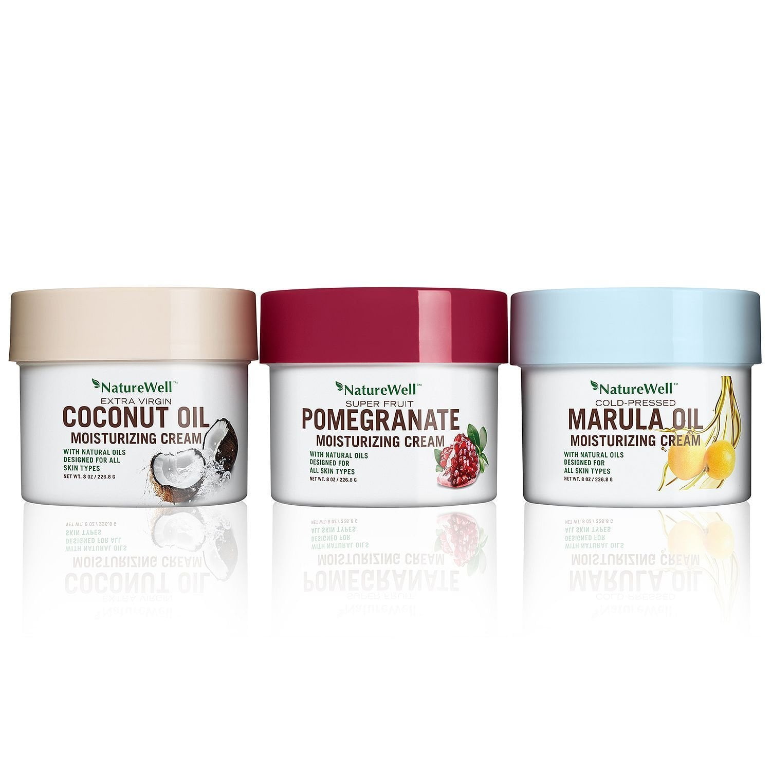 Naturewell Rich Moisture Cream Trio Coconut Oil, Pomegranate, Marula