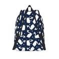 thumbnail image 2 of Lsque Swan Pattern Canvas Daypack, Durable Backpack, High-quality Versatile Backpack,Vintage Compact Backpack-Small, 2 of 6