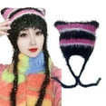 thumbnail image 3 of RYUJNDK Halloween Cat Ear Hat Knit Party Holiday Winter Warm Hat Theme for Teens, 3 of 19