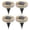 Yellow, variant on Outdoor Glass LED Mosaic Solar Disk Light Waterproof Garden Stake Lighting Colorful Landscape Yard Decor for Walkway Patio Lawn Auto On Off(Yellow,4-Packs)