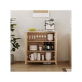 thumbnail image 1 of Bingirl Freestanding Rattan Storage Cabinet With Doors & Adjustable Shelves, Accent Floor Storage Cabinet, Modern Sideboard Buffet Cabinet For Living Room, Dining Room, Kitchen, Natural Color, 1 of 8