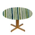 thumbnail image 3 of WYYP Stripes Stripes Round Tablecloth 100% Polyester Fiber for Picnic Dining Kitchen Farmhouse White, 3 of 8