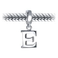 thumbnail image 2 of Personalized Gift Block Letter E Alphabet Initial Dangle Charm Bead Sterling Silver for European Bracelet Custom Engraved, 2 of 4