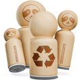 thumbnail image 1 of Recycle Symbol Solid Rubber Stamp for Stamping Crafting Planners - 1/2 Inch Mini, 1 of 4