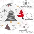 thumbnail image 5 of Christmas Shower Curtain fo Bathroom, Winter Xmas Trees Red Grey Snowflake Holiday Shower Curtains 72 x 72 Inch, Polyester Fabric Waterproof Bathroom Curtain Set with 12 Hooks, 5 of 6