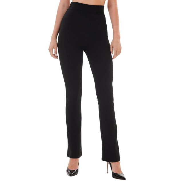 Lookus Womens Aleyna Ribbed Flared Leggings
