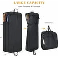thumbnail image 2 of Hanging Garment Bag for Travel, 60" Heavy Duty Suit Bags, Extra Capacity Hanging Clothes Bag for Closet Storage, Dress Cover with Handles and Buckle Straps for Suit, Coat, Jacket, 2 of 5