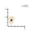 thumbnail image 3 of JewelersClub 0.50 CTW Amethyst Stud Earrings – 14K Gold Plated Silver (.925)| Hypoallergenic Studs for Women - Oval Cut Set with Push Backs, 3 of 3