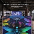 thumbnail image 3 of Digital Bathroom Scale with Large LCD Display,High Capacity Scale 400 lbs High Precision body fat scale-Holographic Dragonflies Shimmering In The Light, 3 of 4