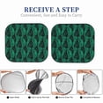 thumbnail image 3 of Yiaed Mint Bird Feathers Print Car Front Windshield Sun Shade,Foldable Anti-UV Car Sunshade for Front Window for Most Vehicles-Large, 3 of 5