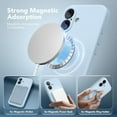 thumbnail image 2 of KOMI Magnetic for iPhone 16 Case, Compatible with MagSafe, [Full Camera Protection][2 Screen Protectors] Silicone Shockproof Protective Phone Case for iPhone 16 6.1", Light Blue, 2 of 9