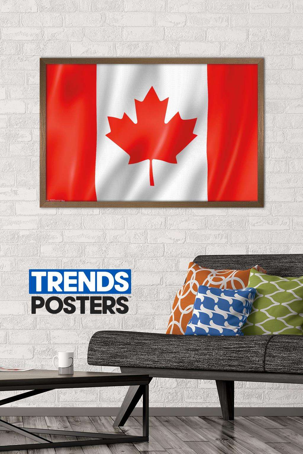 Canada - Flag Wall Poster, 22.375" x 34" Framed