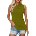thumbnail image 2 of Sleeveless Polo Shirts for Women Summer Casual Collared Basic Plain Tank Tops Dressy Casual T Shirt Blouse, 2 of 6