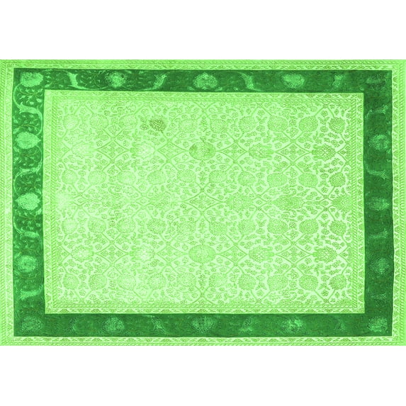 Ahgly Company Indoor Rectangle Persian Green Traditional Area Rugs, 8' x 12'