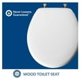 thumbnail image 3 of Toilet Seat Round White - 844BN 000 Never Loose Hinges, Durable Molded Wood, Easy Installation, Fits Standard Toilets, Made in USA, 3 of 7