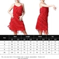 thumbnail image 2 of Vestido De Baile Rumba Tango Vestido de baile de tango para mujer Lentejuelas Borlas Fiesta de moda Vestido sexy con tirantes (Rojo L) Cgtredaw para Mujer Rojo T M, 2 of 6