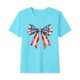 thumbnail image 2 of 4Th Of July Shirts New T-Shirt For Kids Trendy Independence Day Flag Graphic Shirts Girls Boys Casual Short Sleeve Round Neck Cotton Top Light Blue 2-3 Years, 2 of 5